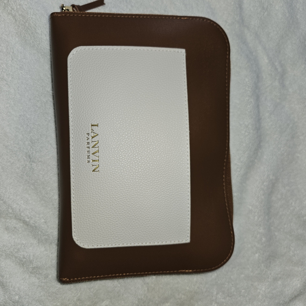 Lanvin Brown and White Travel Pochette - Men/Women - NWOT - Picture 8 of 9